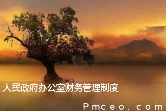人民政府办公室财务管理制度